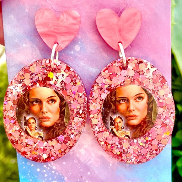 Queen Amidala Star Wars Earrings - Picture 1 of 5